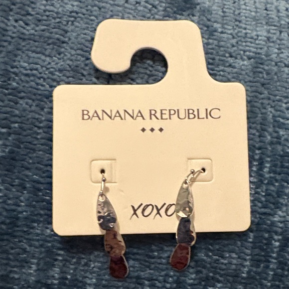 Banana Republic Jewelry - Banana Republic Textured Silver Earrings